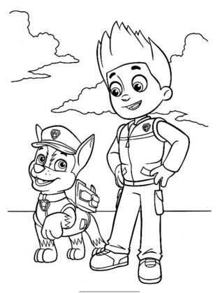 ryder paw patrol da colorare
