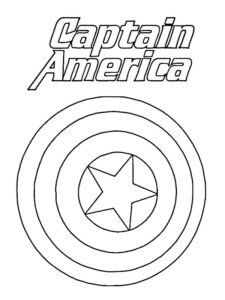 scudo di capitan america da colorare