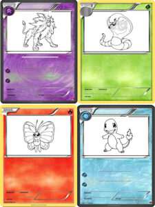carta pokemon da colorare