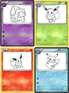 carta pokemon gx da colorare