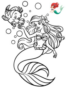 disegni ariel da colorare