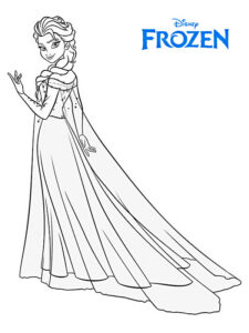 disegni elsa da colorare