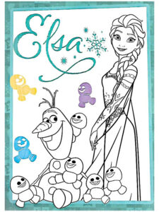 disegni elsa da colorare