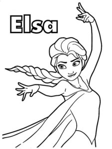 elsa da colorare e stampare