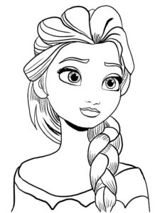 elsa frozen da colorare