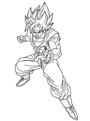 goku super saiyan da colorare