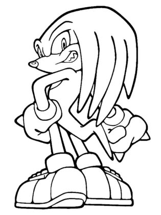 knuckles da colorare