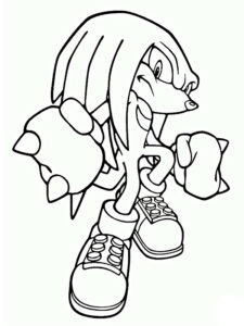 knuckles da colorare