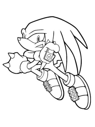 knuckles sonic da colorare