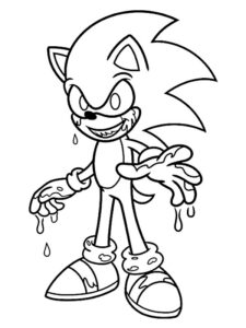 sonic exe da colorare