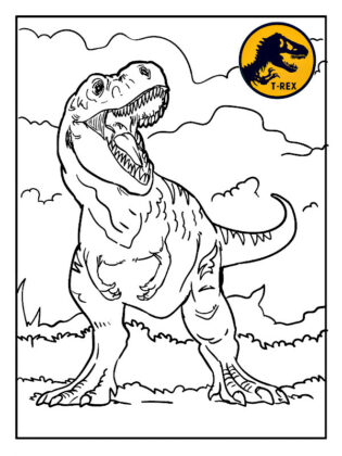 t rex da colorare