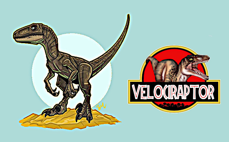 velociraptor da colorare