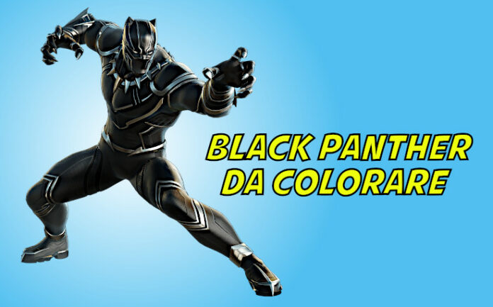 black panther da colorare