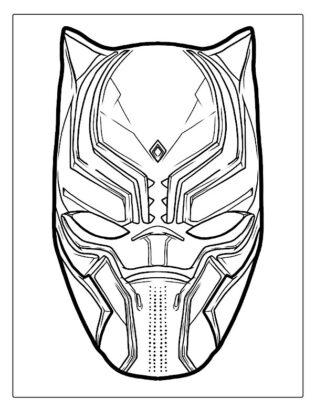 black panther da colorare