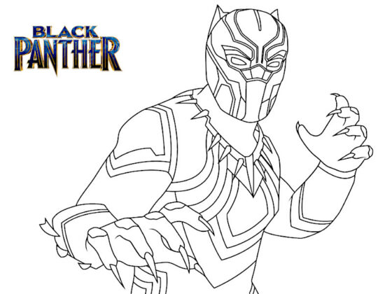 black panther da colorare e stampare