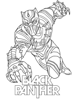 black panther da colorare e stampare