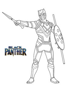 black panther disegni da colorare