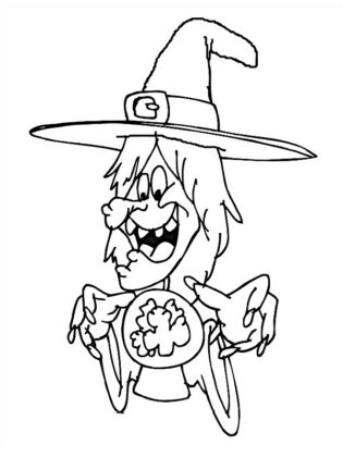 strega halloween disegni