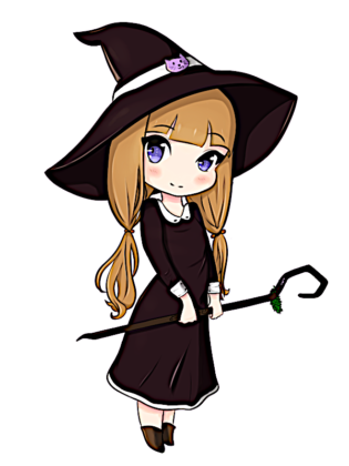 strega halloween disegno