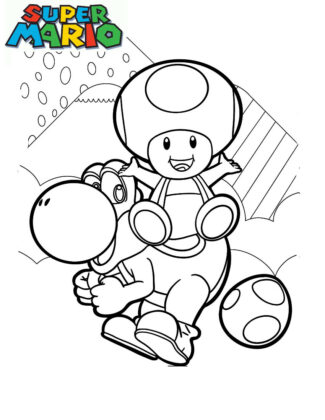 toad super mario da colorare