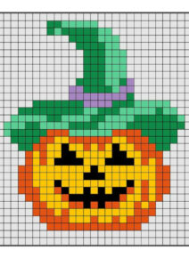 halloween pixel art