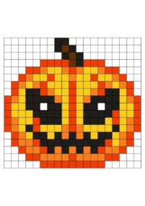 pixel art zucca di halloween