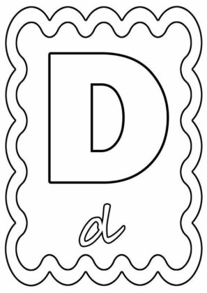 lettera d da colorare