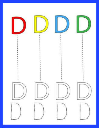 lettera d da colorare