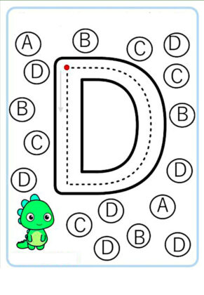 lettera d da colorare