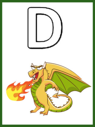 lettera d da colorare