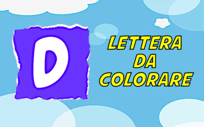 lettera d da colorare