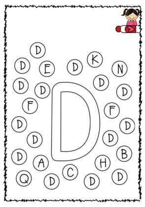 lettera d da colorare