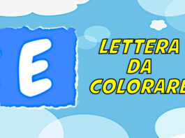 lettera e da colorare