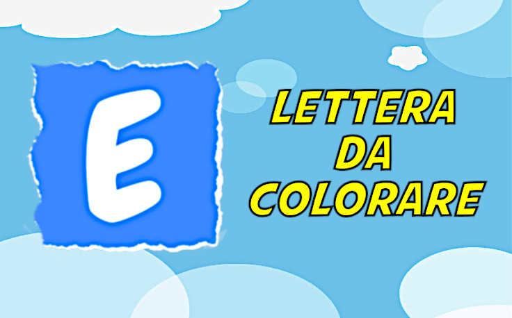 lettera e da colorare