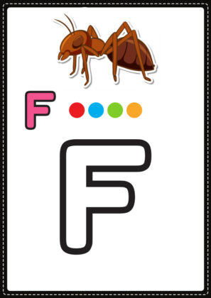 lettera f da colorare