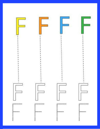 lettera f da colorare