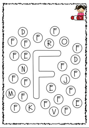 lettera f da colorare