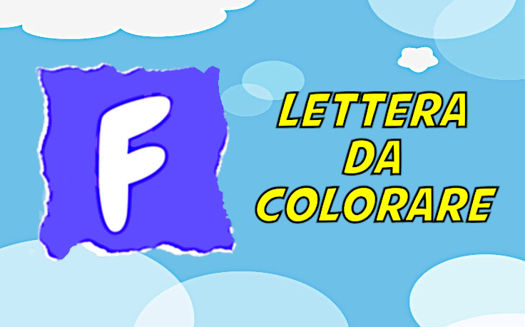 lettera f da colorare