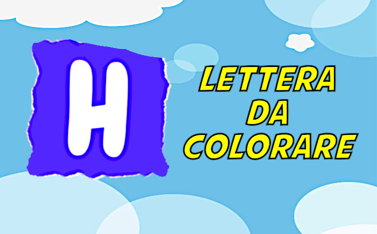 lettera h da colorare