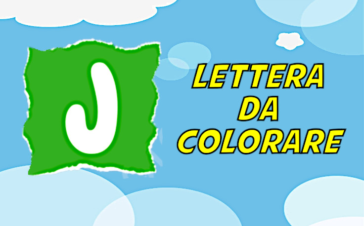 lettera j da colorare