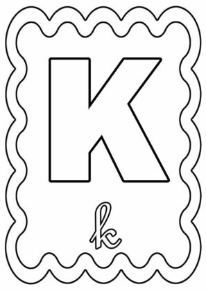 lettera k da colorare
