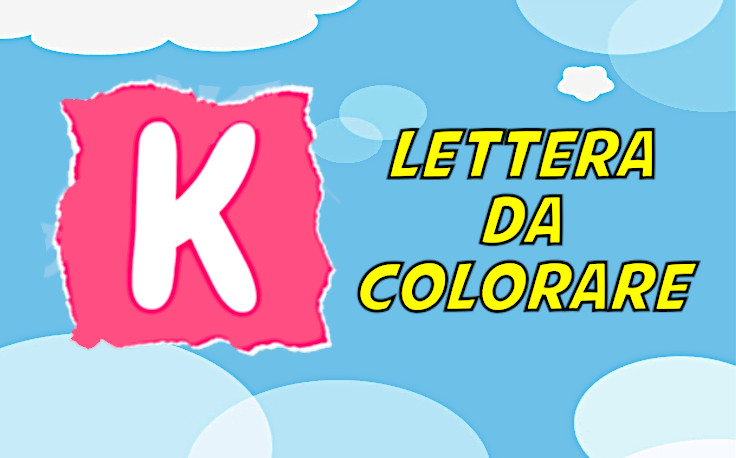 lettera k da colorare