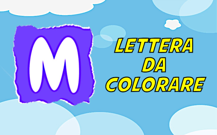 lettera m da colorare