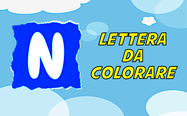 lettera n da colorare