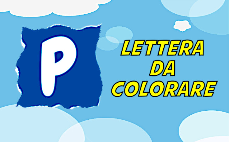 lettera p da colorare