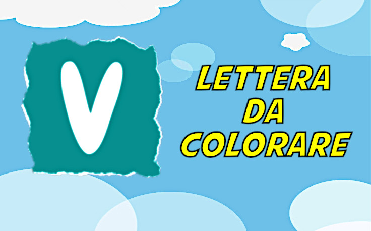 lettera v da colorare