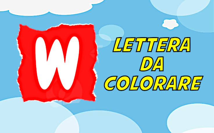 lettera w da colorare