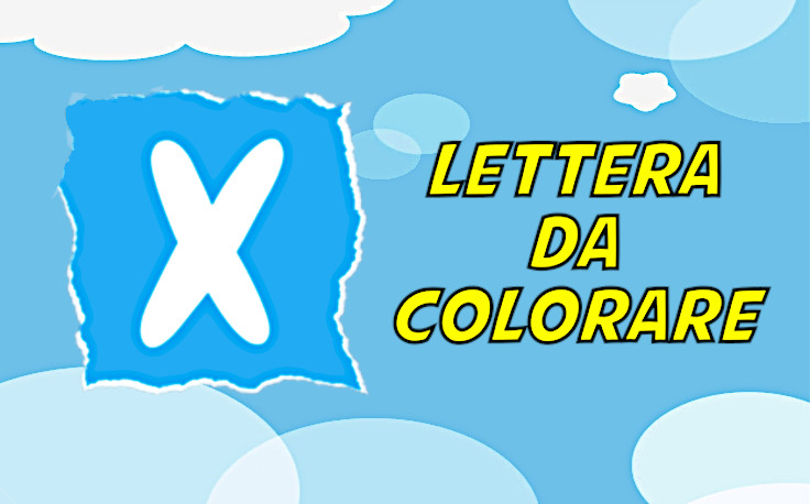 lettera x da colorare