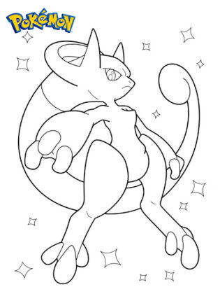 mega mewtwo da colorare