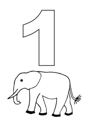 numero 1 da colorare